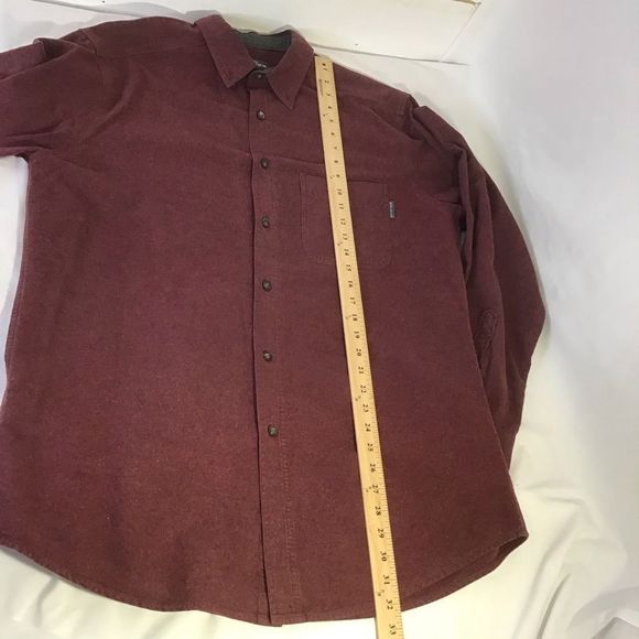 Woolrich Button Up Shirt Long Sleeve Cotton Ruby - Picture 7 of 7